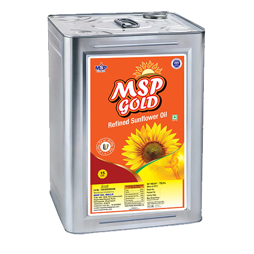 sunflower oil tin package